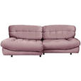 ECKSOFA Rosa Plüsch  - Schwarz/Rosa, Design, Kunststoff/Textil (170/250cm) - Carryhome