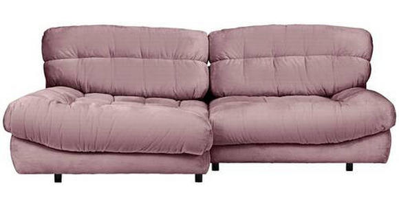 ECKSOFA Rosa Plüsch  - Schwarz/Rosa, Design, Kunststoff/Textil (170/250cm) - Carryhome