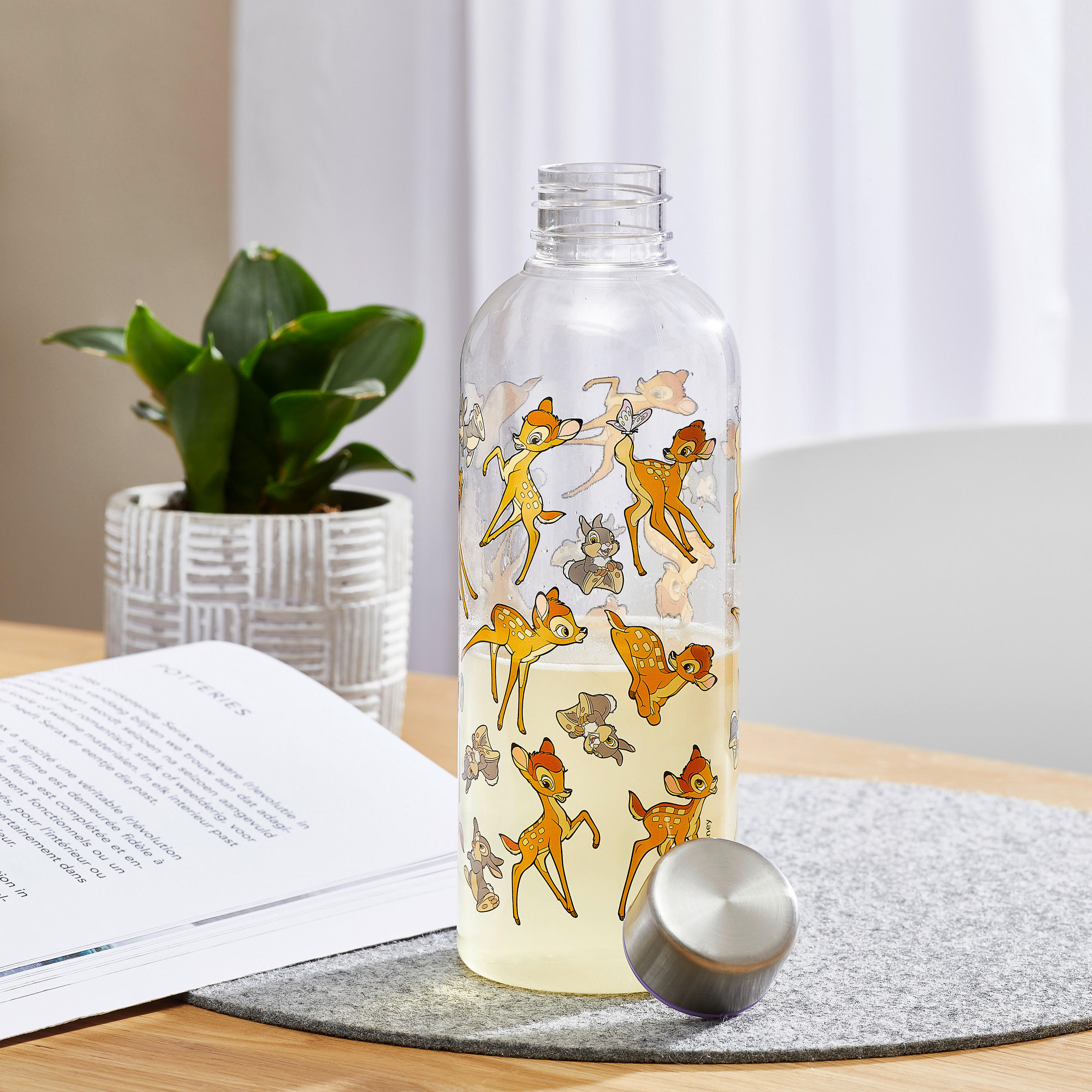 TRINKFLASCHE 0,85 L  - Beige/Braun, Basics, Kunststoff/Metall (850ml) - Disney
