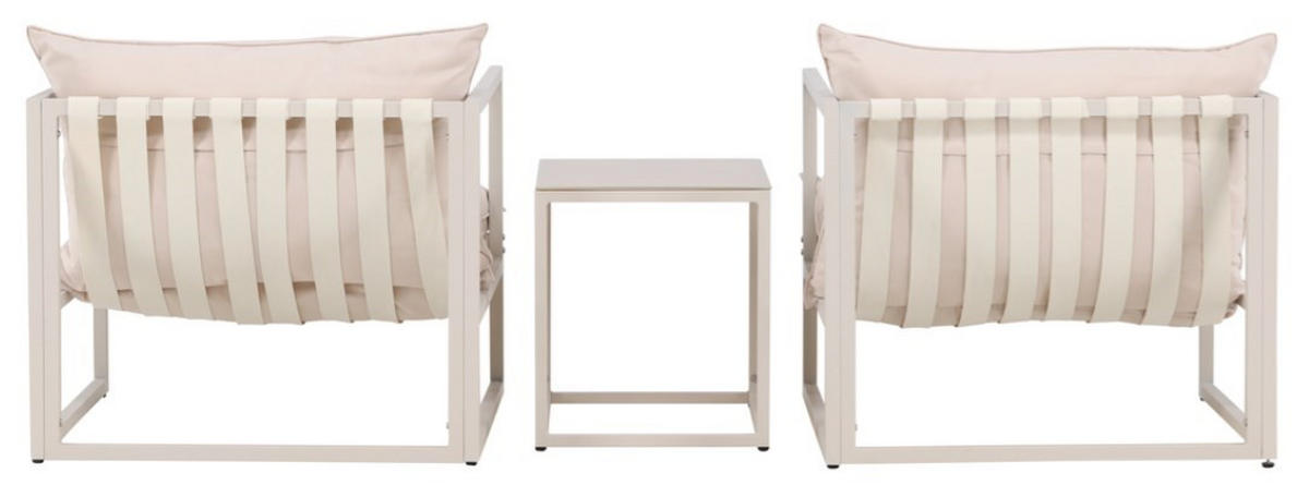 LOUNGEGRUPP stål  - beige, Klassisk, metall/glas - Best Price