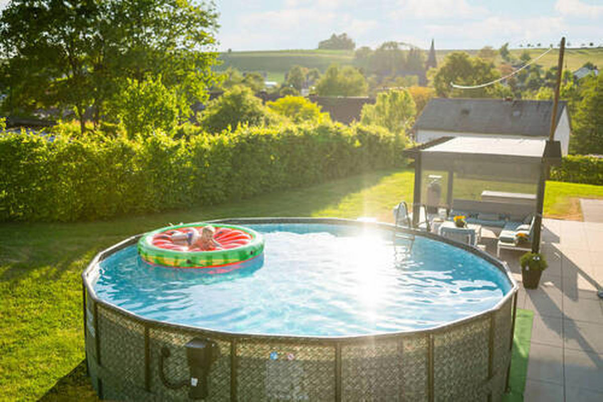 POOL 549/132 cm  - Grau, KONVENTIONELL, Kunststoff (549/132cm) - Ambia Garden