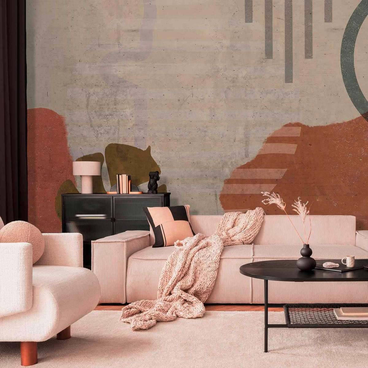 FOTOTAPETE  - Cognac/Beige, Basics, Textil (150/105cm) - artgeist