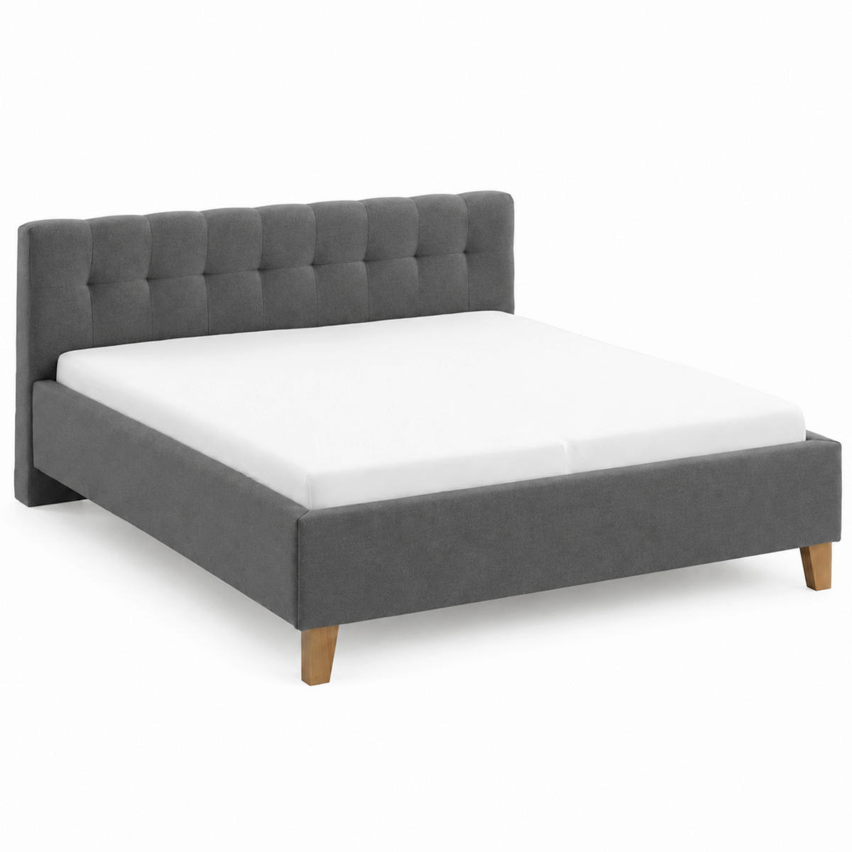 POLSTERBETT 160/200 cm,  in Anthrazit,  - Anthrazit, MODERN, Holz/Textil (160/200cm) - MID.YOU
