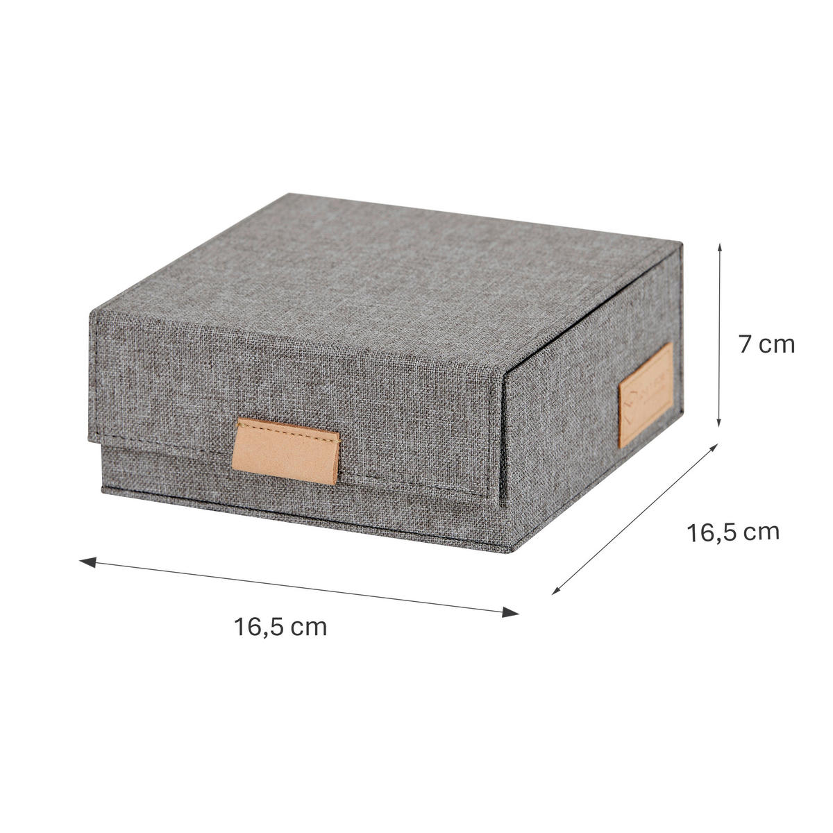 UHRENBOX - Hellgrau, Basics, Karton/Textil (16,50/16,50/7cm) - Store It