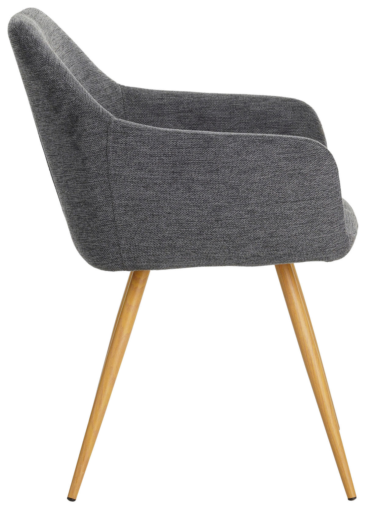 ŽIDLE S PODRUČKAMI, železo, mikrovlákno, antracitová - přírodní barvy/antracitová, Moderní, kov/textil (56/81,5/63cm) - MID.YOU