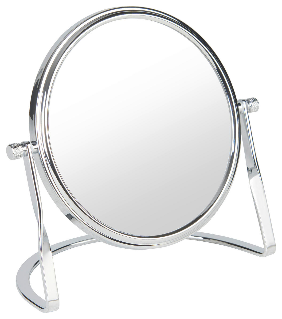 SCHMINKSPIEGEL Silberfarben  - Silberfarben, KONVENTIONELL, Glas/Metall (16/9,5cm) - Kela