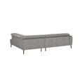 ECKSOFA in Webstoff Taupe  280/205 cm  - Taupe/Schwarz, Design, Textil/Metall (280/205cm) - Xora