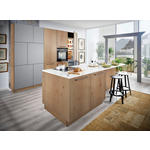 EINBAUKÜCHE   - Eichefarben/Weiß, Natur, Holzwerkstoff - Dieter Knoll