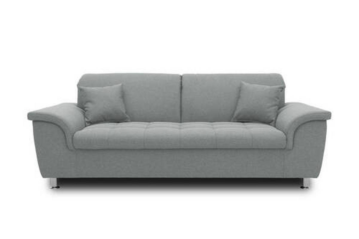 2-SITZER-SOFA in Webstoff Grau  - Chromfarben/Grau, KONVENTIONELL, Textil/Metall (210/81/105cm) - MID.YOU