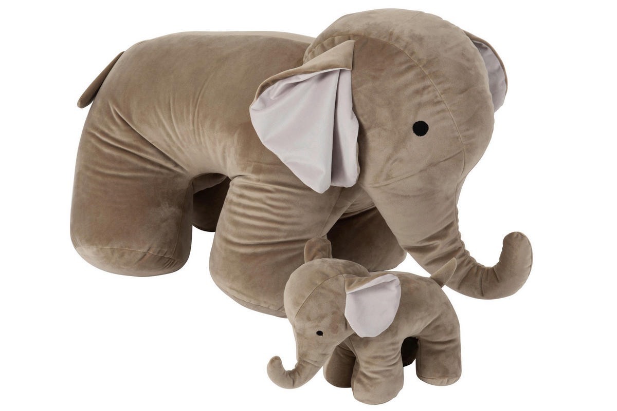 PLÜSCHTIER  - Grau, Basics, Textil (38/35/71cm)