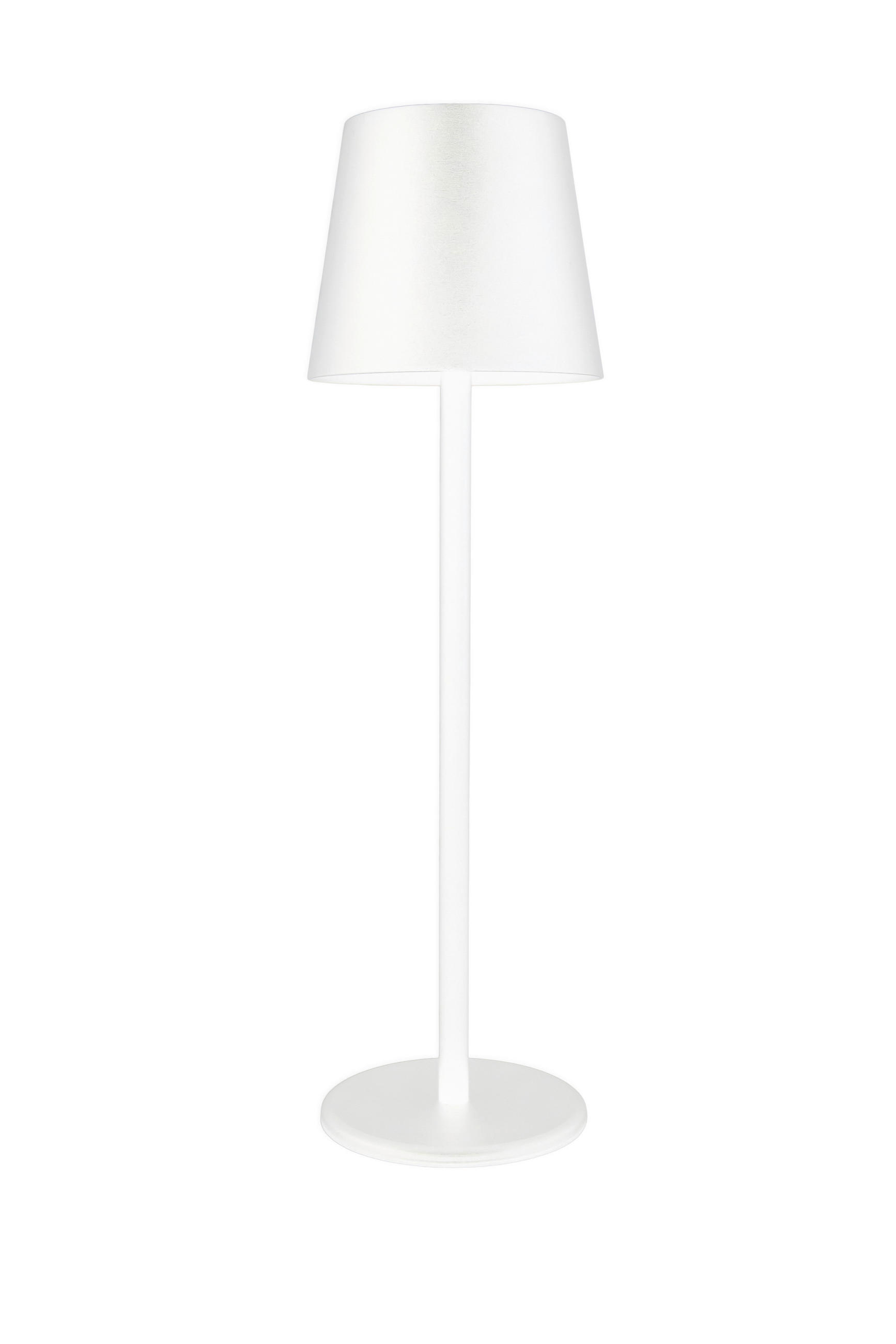 STOLNÍ LAMPA NA BATERIE, dotykový stmívač, 11,5/36 cm  - bílá, Design, kov/plast (11,5/36cm) - Novel
