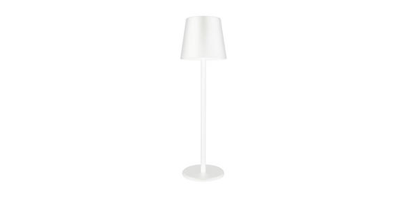 AKKU-TISCHLEUCHTE 11,5/36 cm - Weiß, Design, Kunststoff/Metall (11,5/36cm) - Novel