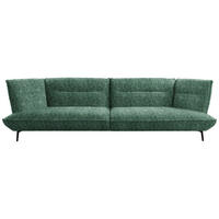MEGASOFA in Flachgewebe Grün  - Schwarz/Grün, Design, Holzwerkstoff/Textil (339/92/99cm) - Moderano