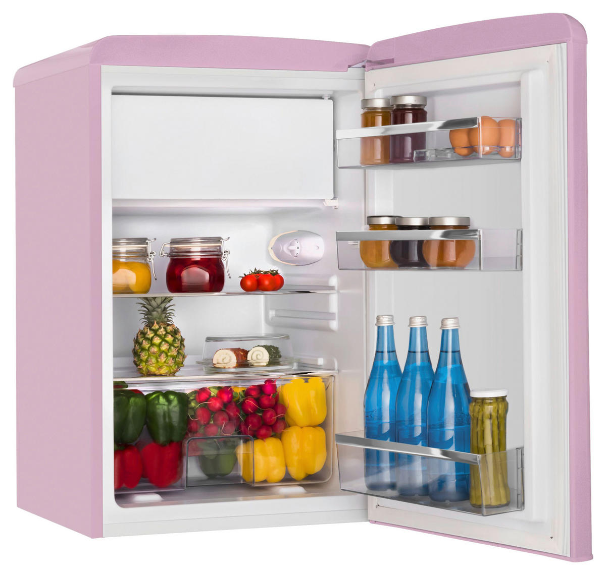 KÜHLSCHRANK 55/86/61,5 cm KS 15616 P  - Pink/Rosa, Basics, Glas/Metall (55/86/61,5cm) - Amica