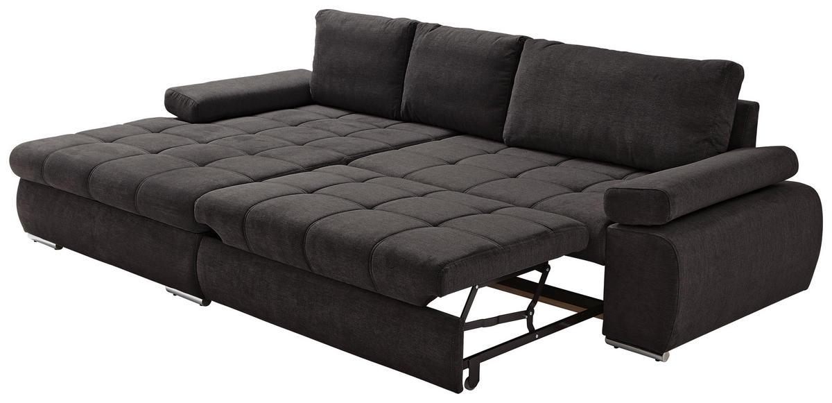 Colțar, textil, antracit - alb/culoare crom, Design, plastic/textil (173/294cm) - Carryhome