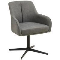 ARMLEHNSTUHL  in Eisen beschichtet  - Schwarz/Grau, MODERN, Textil/Metall (61/83/62cm) - Livetastic