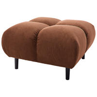 HOCKER Textil Rostfarben  - Rostfarben/Schwarz, Modern, Holz/Textil (73/41/73cm) - Pure Home Lifestyle
