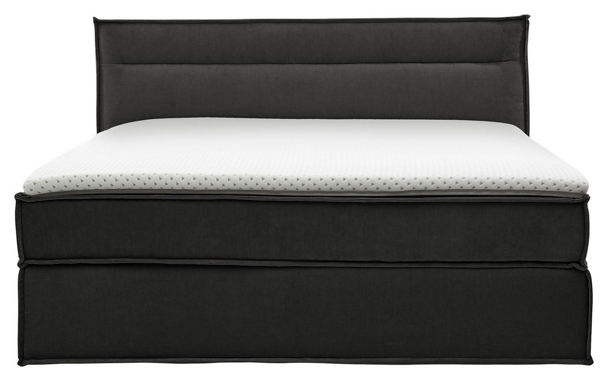BOXSPRINGBETT 180/200 cm  in Schwarz  - Schwarz, Design, Textil (180/200cm) - Musterring