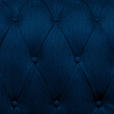 CHESTERFIELD-SOFA Webstoff Blau  - Wengefarben/Blau, LIFESTYLE, Holz/Textil (206/76,5/96cm) - Landscape