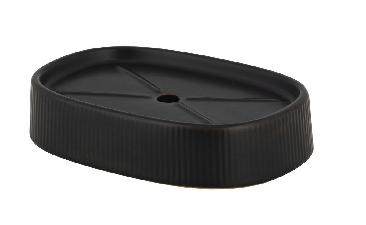 SEIFENSCHALE - Schwarz, Basics, Keramik (13,5/2,5/10cm) - Wenko