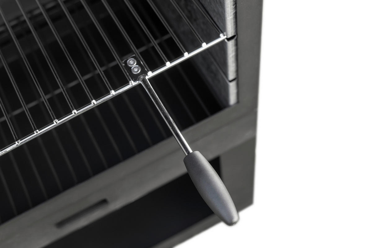 GRILOVACÍ MÍSA - černá, Konvenční, kov (41/70/229cm)