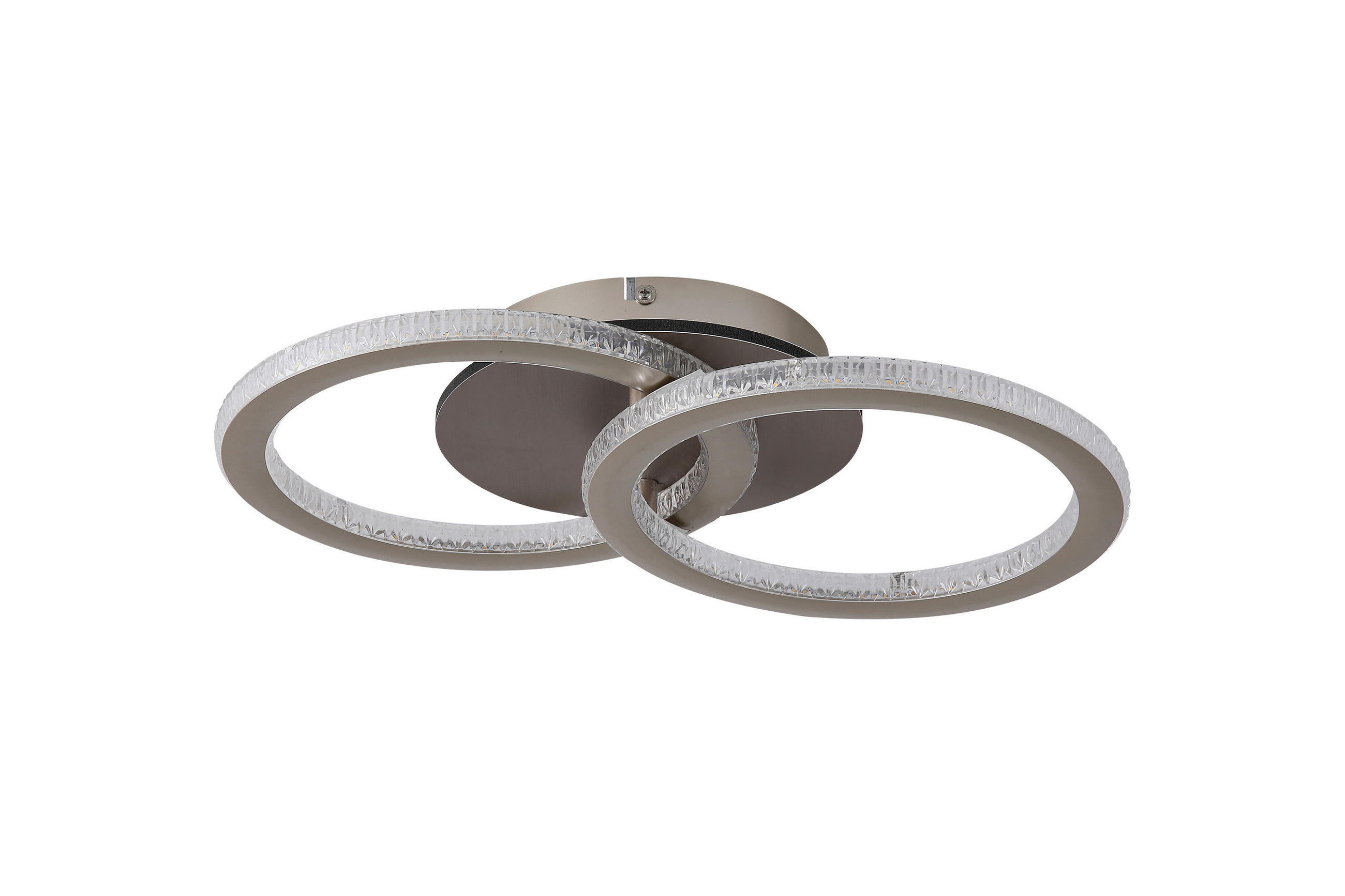 DECKENLEUCHTE Specs 25/42,5/7,5 cm  - Champagner/Weiß, Design, Kunststoff/Metall (25/42,5/7,5cm)