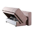 SCHLAFSOFA  in Flachgewebe Rosa  - Schwarz/Rosa, Design, Kunststoff/Textil (206/94/106cm) - Novel