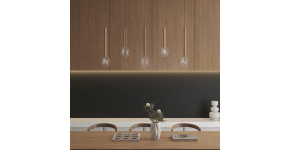 LED-HÄNGELEUCHTE 90/10/180 cm  - Klar/Schwarz, Design, Glas/Metall (90/10/180cm) - Dieter Knoll