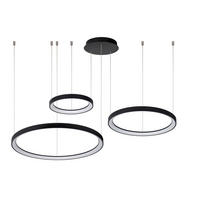 LED-PENDELLEUCHTE Vidal   - Schwarz, Design, Kunststoff (78/78/200cm) - Lucide