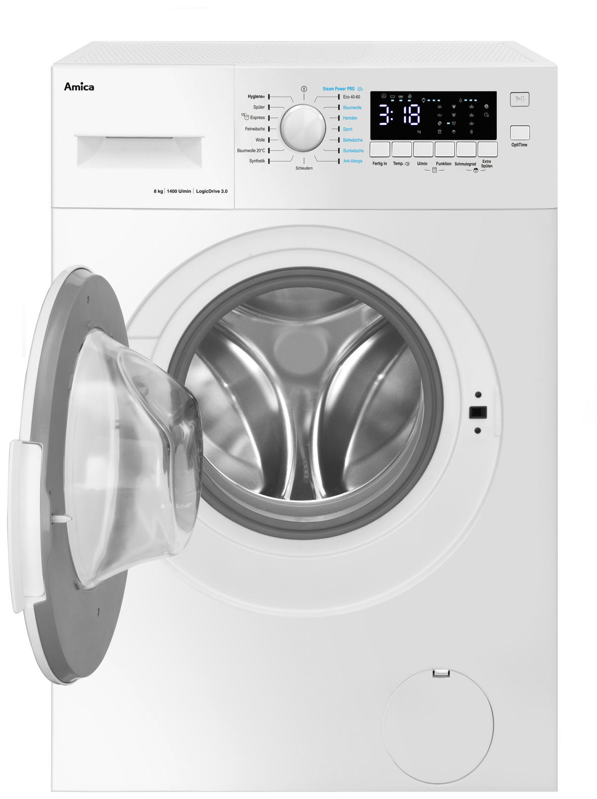WASCHMASCHINE WA 484 600   - Weiß, Basics, Kunststoff/Metall (59,5/85,0/47,5cm) - Amica