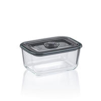 FRISCHHALTEDOSE 0,75 l  - Transparent/Grau, KONVENTIONELL, Glas/Kunststoff (16,5/11,5/7,5cm) - Kela