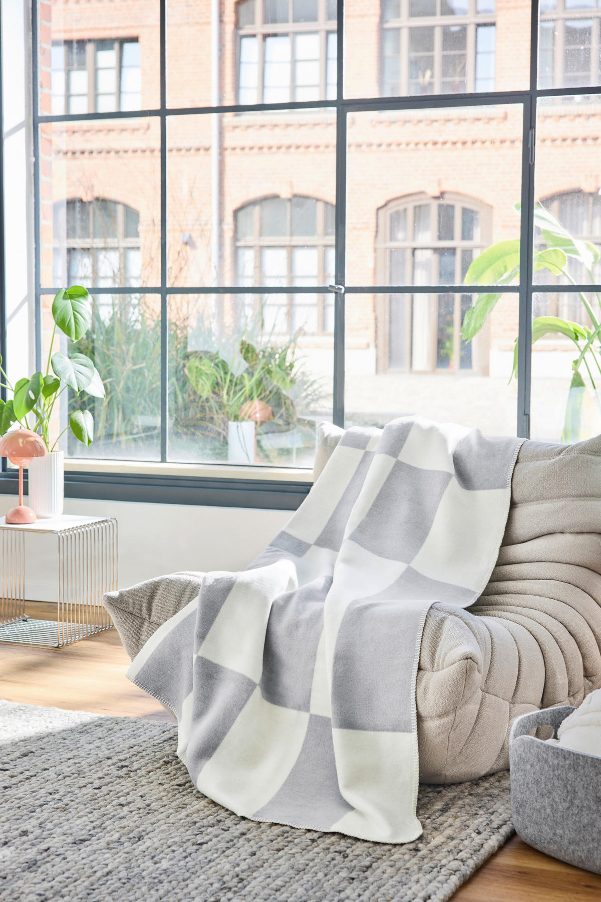 DECKE PULA 150/200 cm  - Naturfarben/Grau, Basics, Textil (150/200cm) - Novel