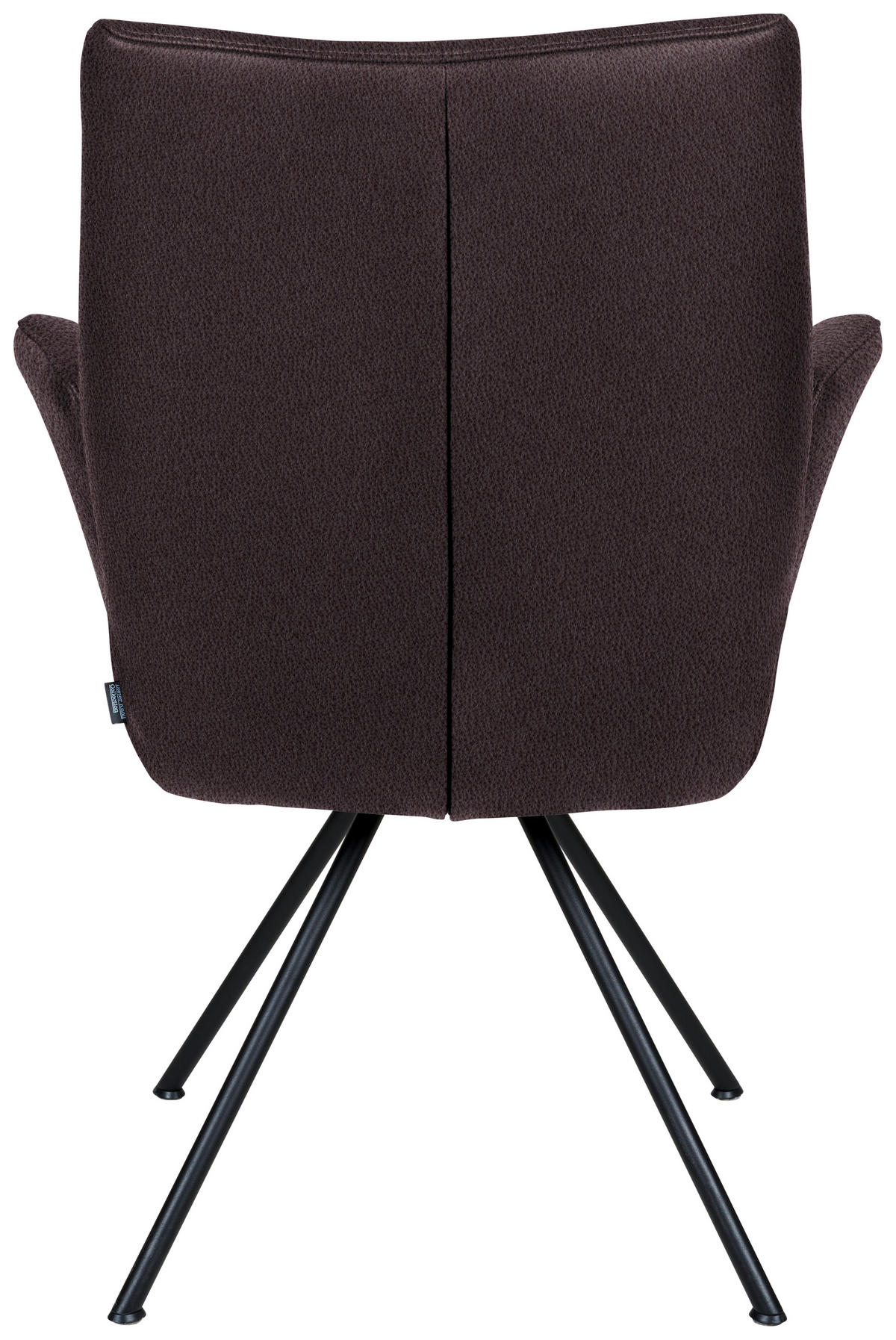 ARMLEHNSTUHL  in Stahl Echtleder pigmentiert  - Dunkelbraun/Schwarz, Design, Leder/Metall (65/91/63cm) - Dieter Knoll