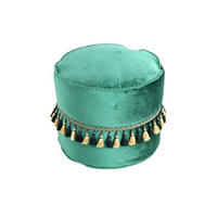 POUF Samt 45/38/45 cm  - Goldfarben/Grün, LIFESTYLE, Textil (45/38/45cm) - Kayoom