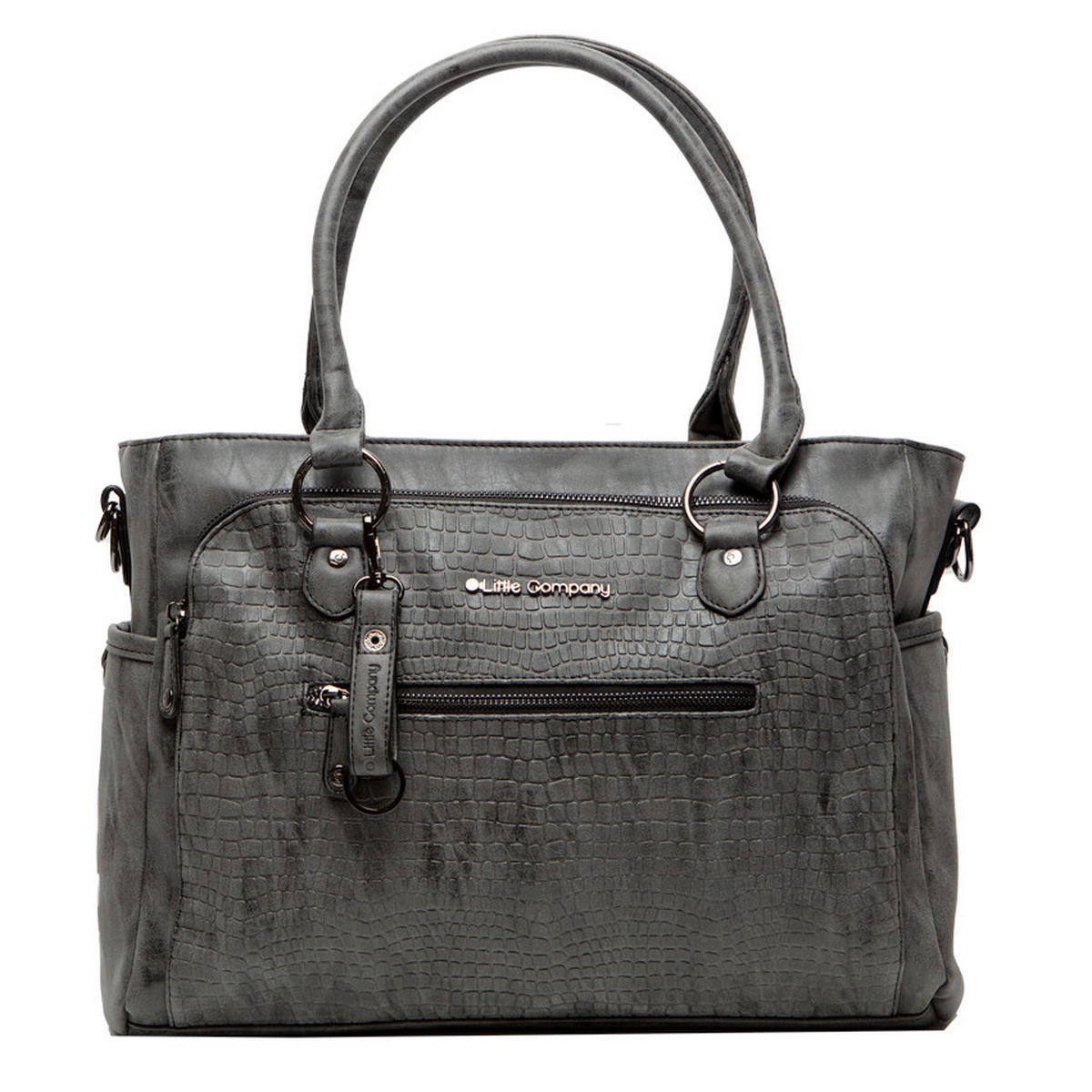 WICKELTASCHE Little Company  - Anthrazit, Trend, Kunststoff/Textil (30/40/12cm)