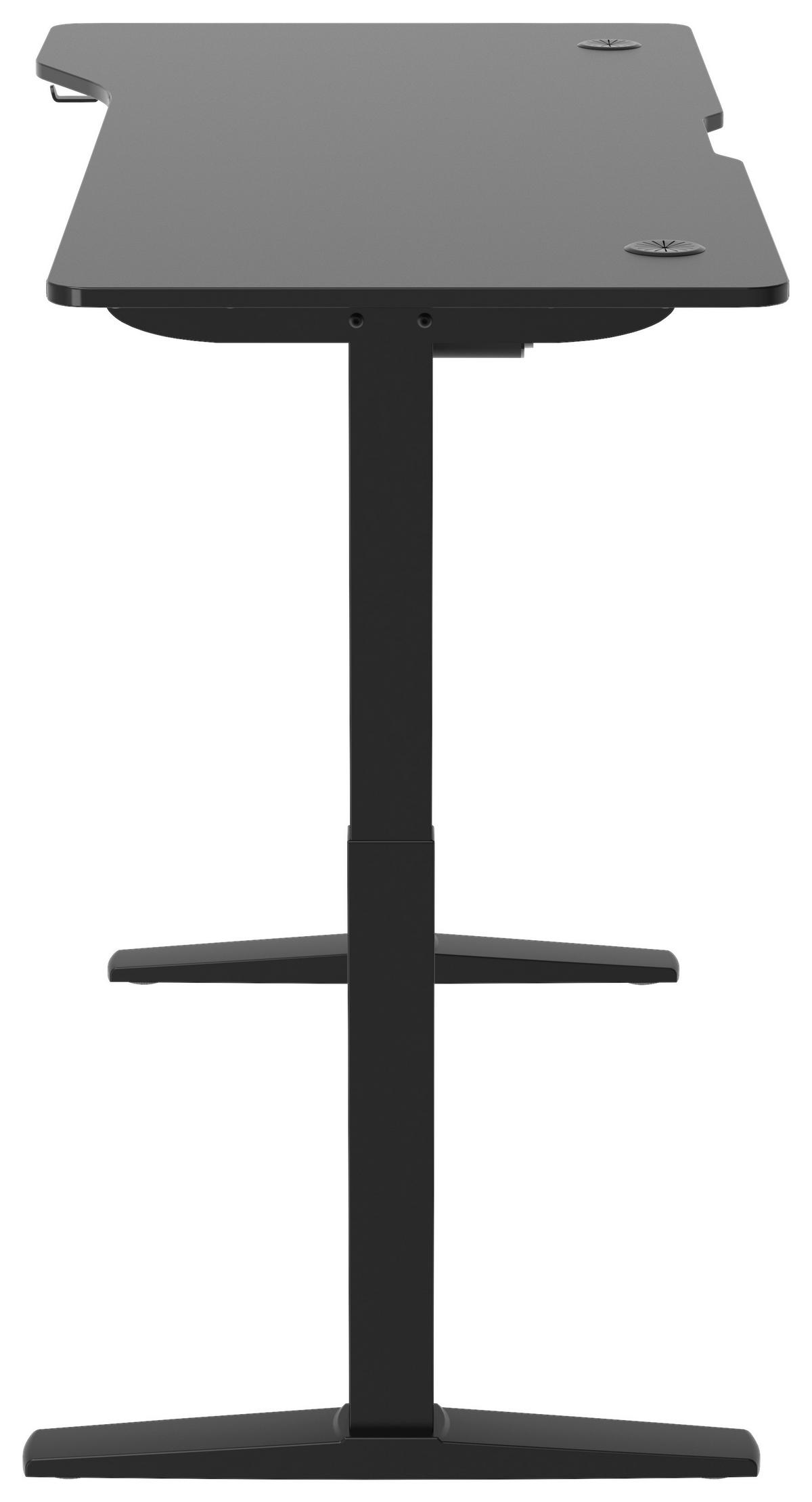 SCHREIBTISCH  in Schwarz  - Schwarz, MODERN, Holzwerkstoff/Kunststoff (160/71/116/75cm) - MID.YOU
