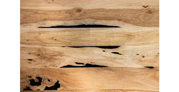 ESSTISCH 180/90/76 cm Echtholz  Holz, Metall Schwarz, Akaziefarben  - Schwarz/Akaziefarben, Design, Holz/Metall (180/90/76cm) - Carryhome