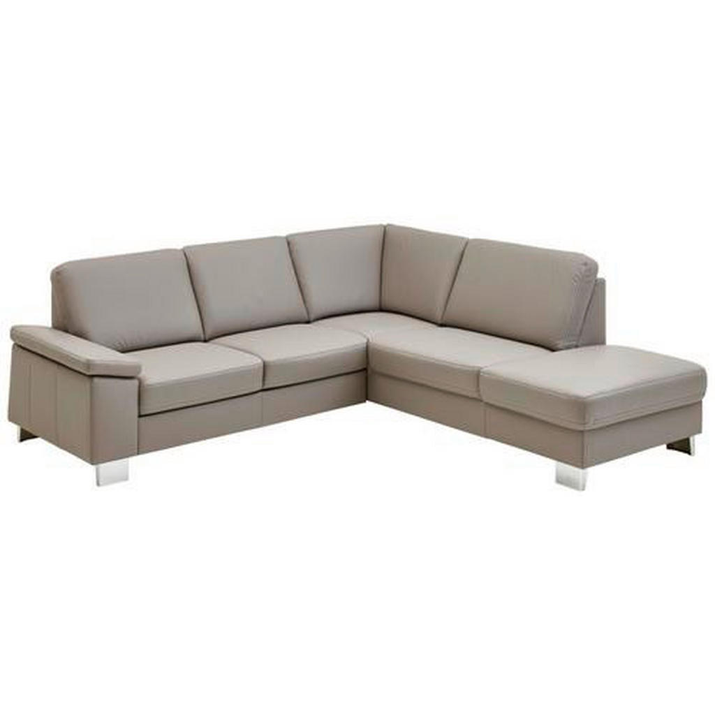 Thumbnail - Beldomo Premium Ecksofa, Hellgrau, Leder, Echtleder, Rindleder, 5-Sitzer, L-Form, 248x235 cm, Goldenes M, erweiterbar, T...