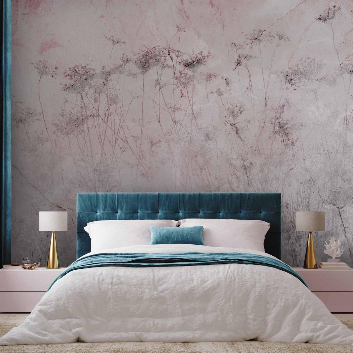 FOTOTAPETE  - Pink/Grau, LIFESTYLE, Textil (450/315cm) - artgeist