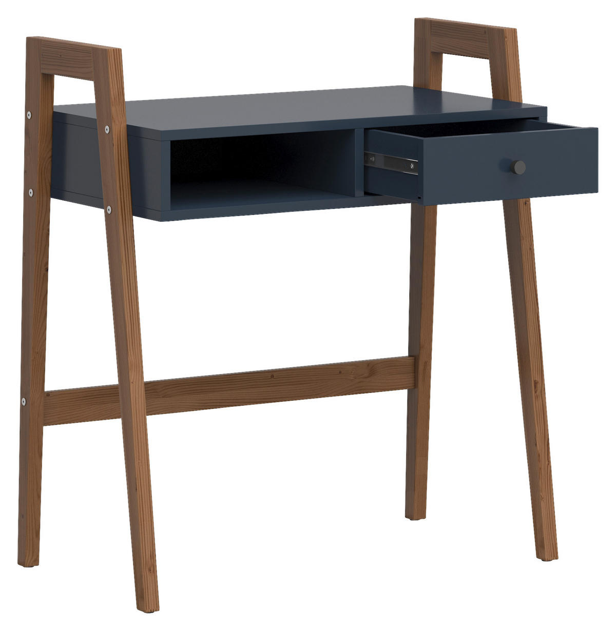KONSOLENTISCH in Holzwerkstoff   86/95,5/48 cm  - Blau/Lärchefarben, KONVENTIONELL, Holzwerkstoff (86/95,5/48cm) - MID.YOU