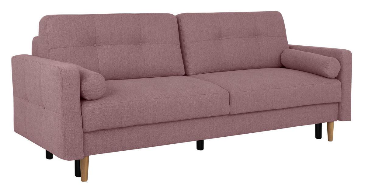 SCHLAFSOFA in Beere  - Beere/Buchefarben, Design, Holz/Textil (222/93/99cm) - MID.YOU