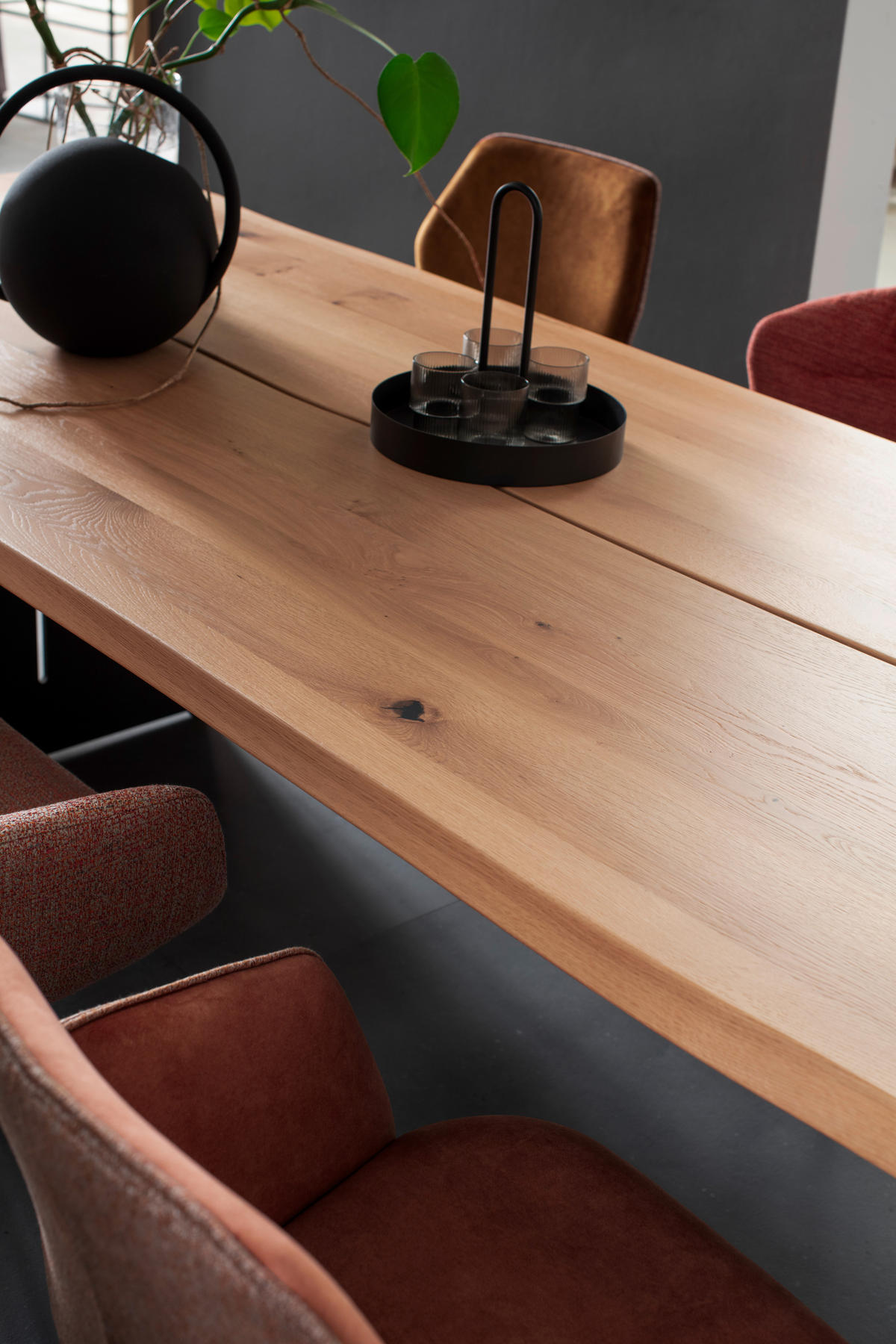 ESSTISCH in Holz, Metall 250/110/75 cm  - Eichefarben/Anthrazit, Design, Holz/Metall (250/110/75cm) - Schöner Wohnen