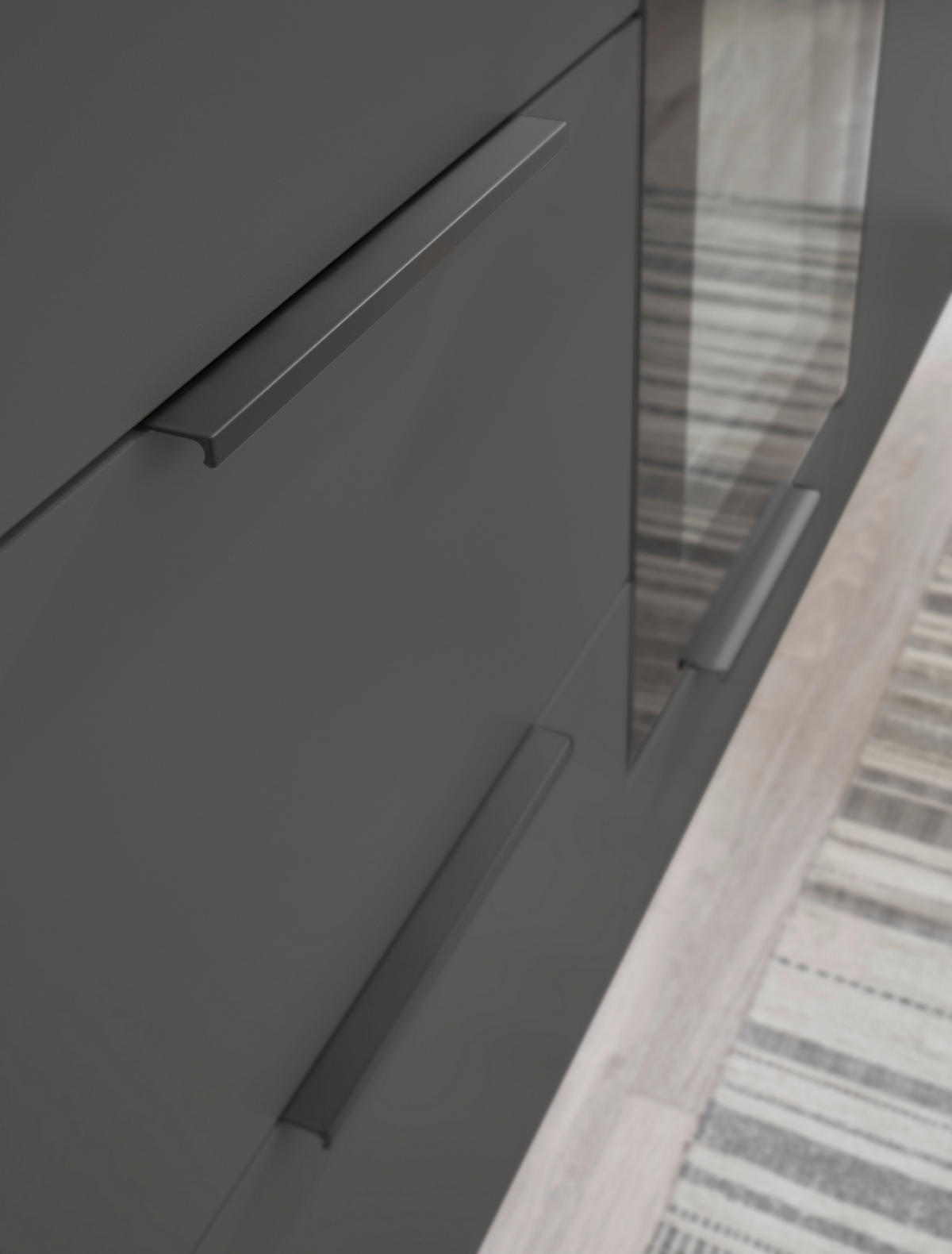 KÜCHENLEERBLOCK   in Graphitfarben  - Schwarz/Graphitfarben, Basics, Holzwerkstoff/Metall (180/210/60cm) - Carryhome