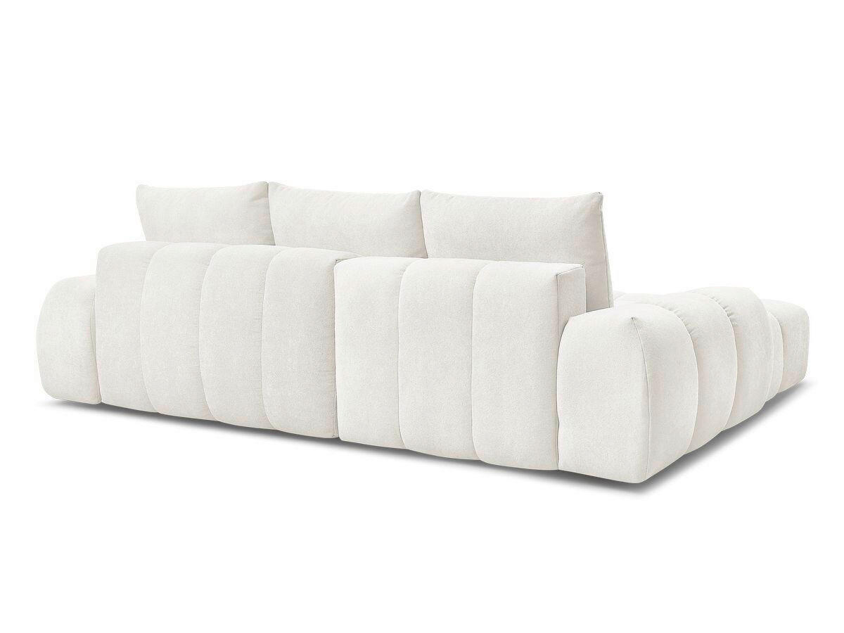 ECKSCHLAFSOFA EVEREST  mit Rücken echt Struktur Weiß  - Schwarz/Weiß, MODERN, Kunststoff/Textil (180/318cm) - Livetastic