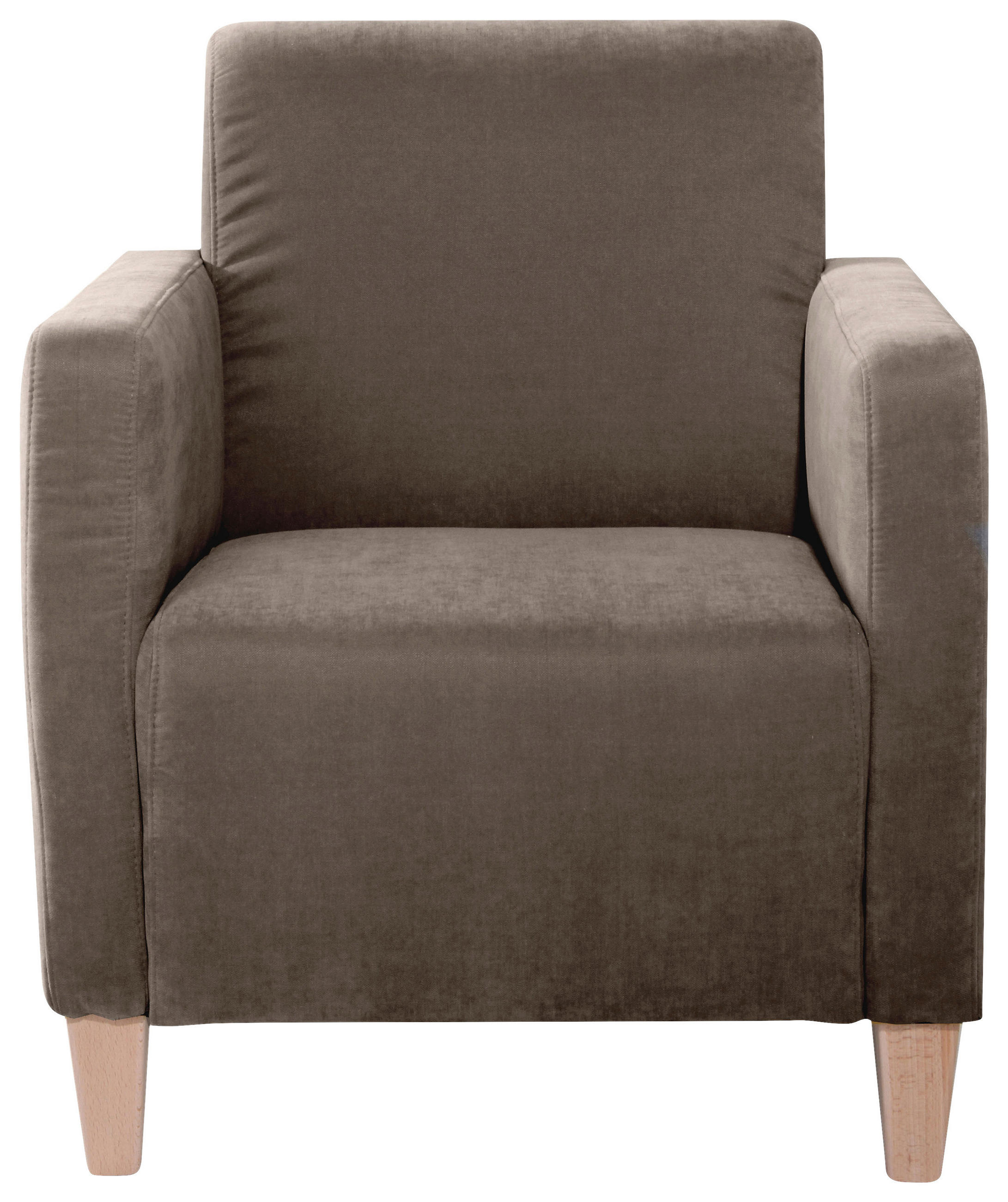 SESSEL Velours Sahara    - Naturfarben/Sahara, Design, Holz/Textil (71/81/70cm) - Max Winzer