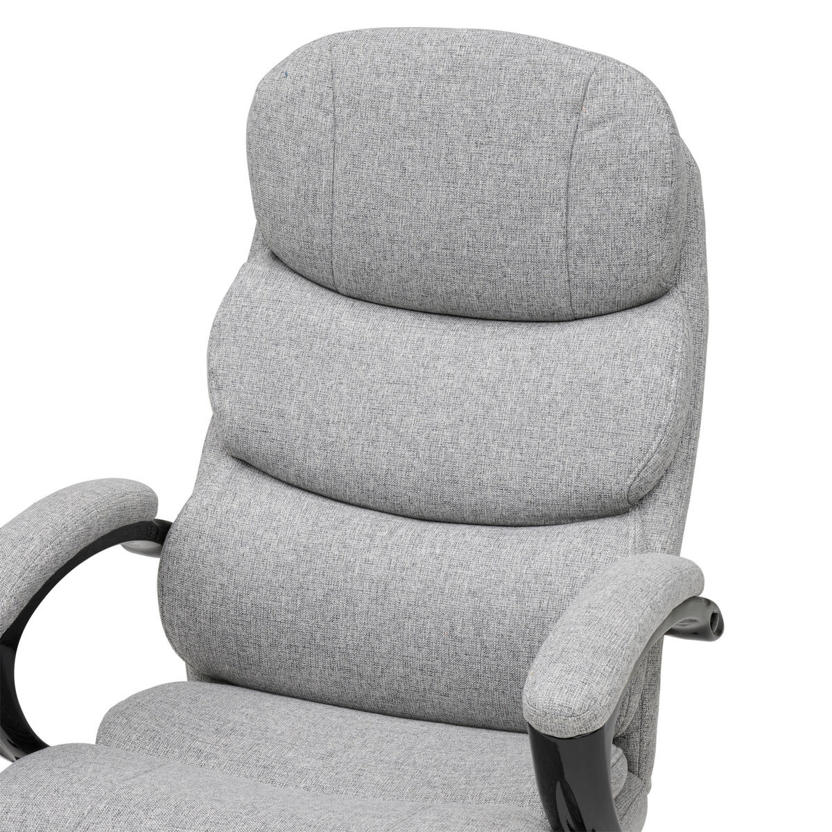 KANCELÁŘSKÉ KŘESLO, tkaná látka, šedá, černá - šedá/černá, Moderní, kov/textil (70/115-123/77cm) - MID.YOU