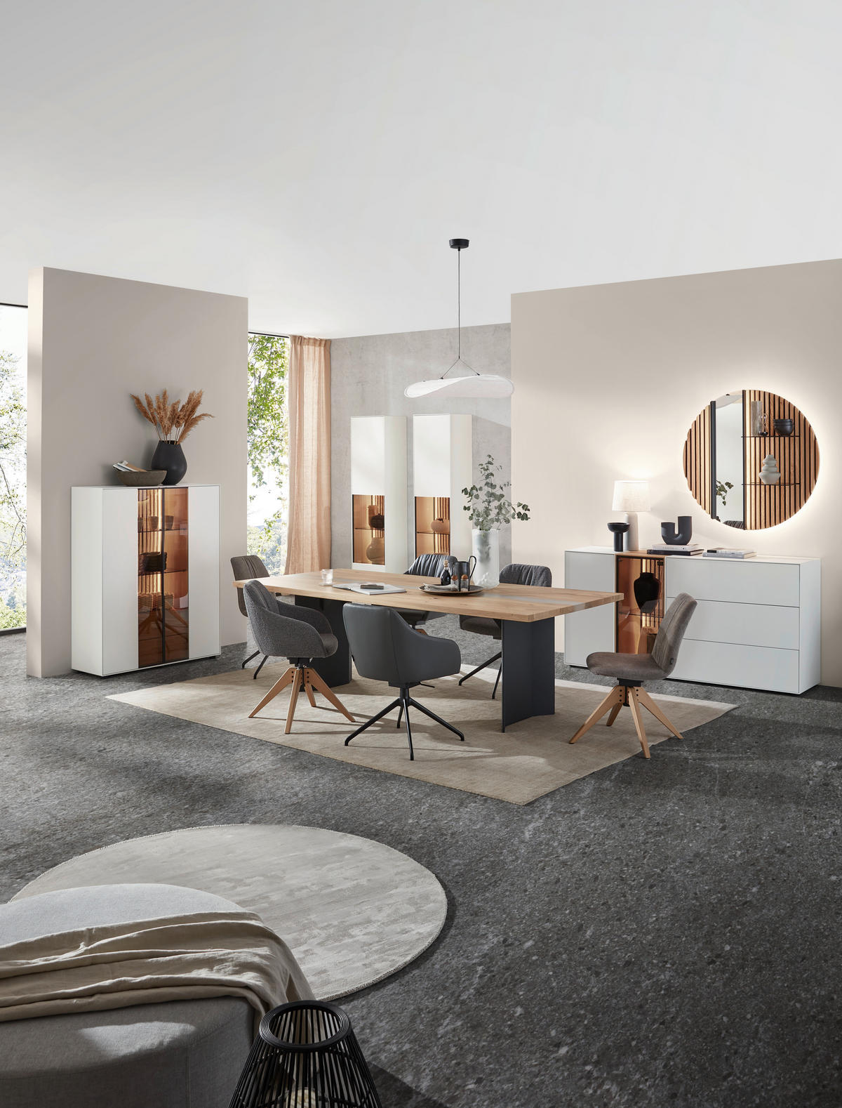 ESSTISCH - Eichefarben/Anthrazit, Natur, Holz (190/95/76cm) - Valnatura