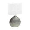 TISCHLEUCHTE Tobse 23/13/39 cm   - Silberfarben/Weiß, Basics, Keramik/Textil (23/13/39cm) - Fischer & Honsel