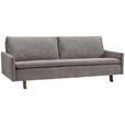 SCHLAFSOFA Flachgewebe Greige  - Greige/Eichefarben, KONVENTIONELL, Holz/Textil (220/85/98cm) - Carryhome