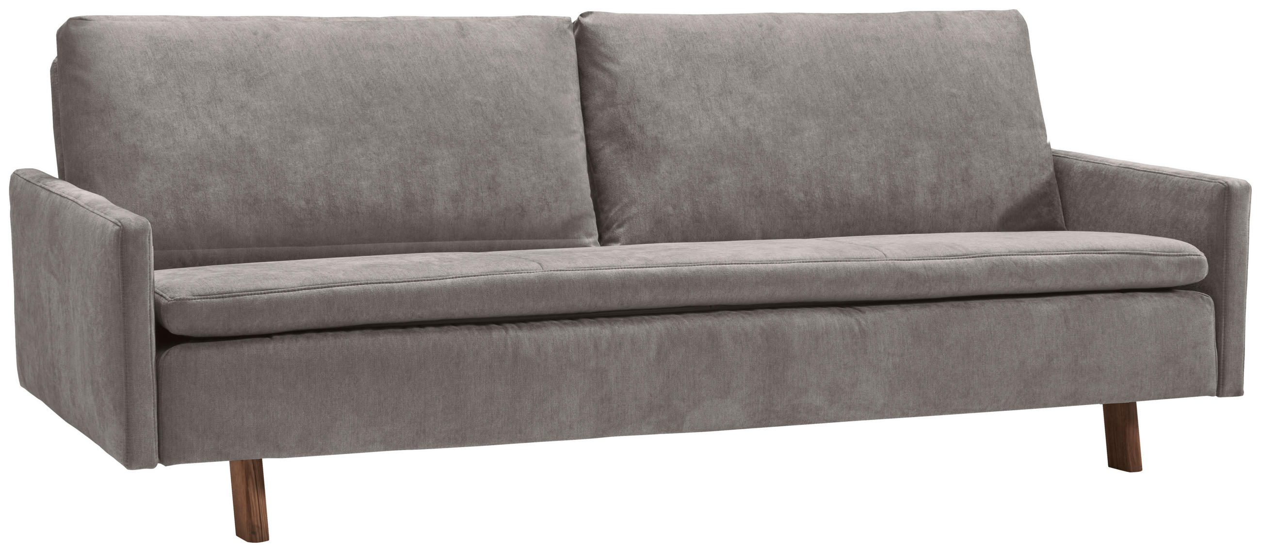 SCHLAFSOFA Flachgewebe Greige  - Greige/Eichefarben, KONVENTIONELL, Holz/Textil (220/85/98cm) - Carryhome